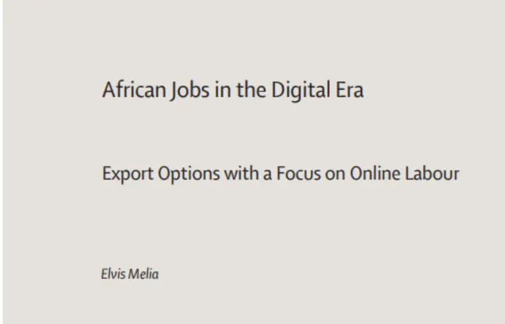 Cover: African Jobs in the Digital Era: Export Options with a Focus on Online Labour